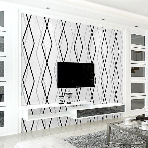Wallpaper Wall Covering Sticker Film Embossed Stripe 3D Solid Geometric Stripes Non Woven Home Decor 53950CM
Wallpaper Wall Covering Sticker Film Embossed Stripe 3D Solid Geometric Stripes Non Woven Home Decor 53950CM