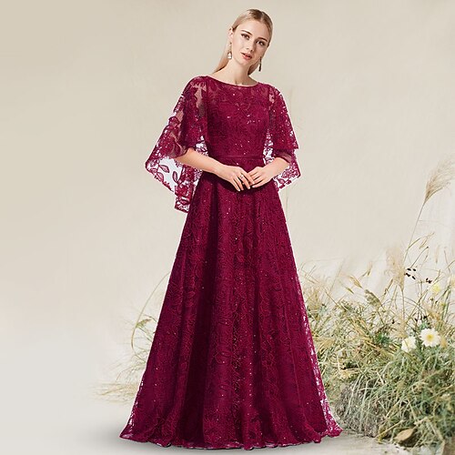 A-Line Elegant Floral Wedding Guest Formal Evening Birthday Dress Jewel Neck Short Sleeve Floor Length Lace with Appliques 2022
A-Line Elegant Floral Wedding Guest Formal Evening Birthday Dress Jewel Neck Short Sleeve Floor Length Lace with Appliques 2022