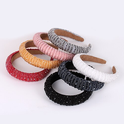 1 Piece Baroque Style White Crystal Beaded Headband Fashion Retro Sponge Head Buckle Stage Pressure Headband
1 Piece Baroque Style White Crystal Beaded Headband Fashion Retro Sponge Head Buckle Stage Pressure Headband