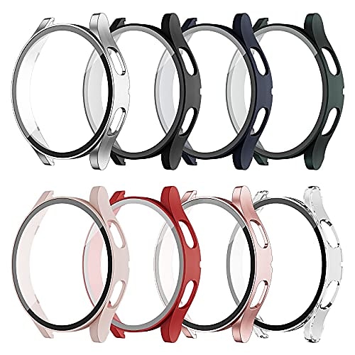 8 Pack For Galaxy Watch 4 44mm Case with Built in Tempered Glass Screen Protector, Slim Guard Thin Bumper Full Coverage Cover for Samsung Women Men Smart Watch Accessories
8 Pack For Galaxy Watch 4 44mm Case with Built in Tempered Glass Screen Protector, Slim Guard Thin Bumper Full Coverage Cover for Samsung Women Men Smart Watch Accessories