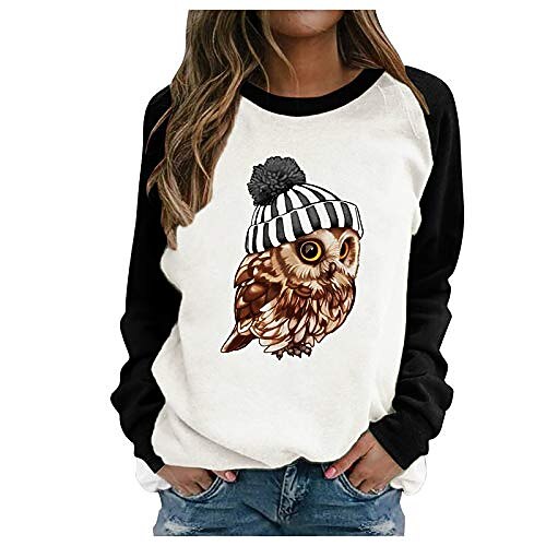 kawaii animal owl print sweatshirts for womens long sleeve color block sweaters comfort soft tops cute shirts black
kawaii animal owl print sweatshirts for womens long sleeve color block sweaters comfort soft tops cute shirts black