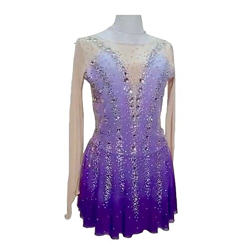 Figure Skating Dress Women's Girls' Ice Skating Dress Outfits Violet Spandex High Elasticity Training Competition Skating Wear Handmade Crystal / Rhinestone Long Sleeve Ice Skating Figure Skating
Figure Skating Dress Women's Girls' Ice Skating Dress Outfits Violet Spandex High Elasticity Training Competition Skating Wear Handmade Crystal / Rhinestone Long Sleeve Ice Skating Figure Skating