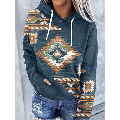 Women's Hoodie Sweatshirt Pullover Streetwear Ethnic Front Pocket Print Green Geometric Daily Hooded Long Sleeve S M L XL XXL 3XL
Women's Hoodie Sweatshirt Pullover Streetwear Ethnic Front Pocket Print Green Geometric Daily Hooded Long Sleeve S M L XL XXL 3XL
