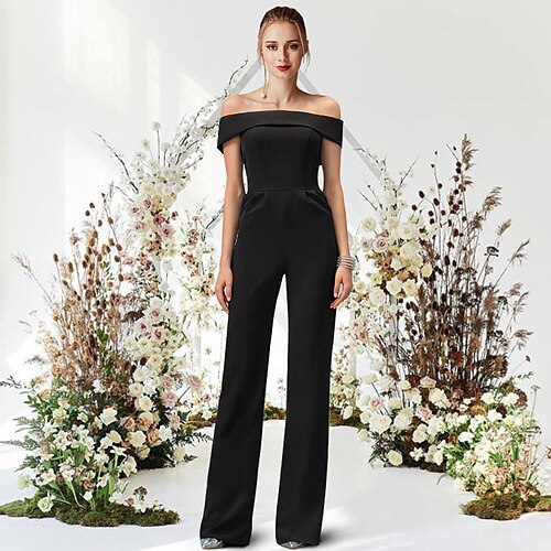 Jumpsuits Evening Dresses Minimalist Dress Wedding Guest Floor Length Sleeveless Off Shoulder Stretch Fabric with Pure Color 2022 / Prom
Jumpsuits Evening Dresses Minimalist Dress Wedding Guest Floor Length Sleeveless Off Shoulder Stretch Fabric with Pure Color 2022 / Prom