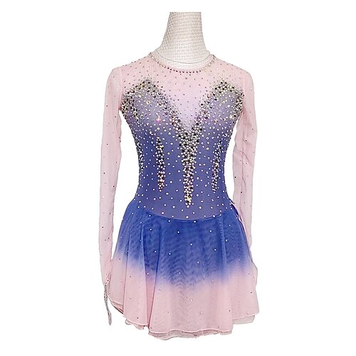 Figure Skating Dress Women's Girls' Ice Skating Dress Outfits Pink Spandex High Elasticity Training Competition Skating Wear Handmade Crystal / Rhinestone Long Sleeve Ice Skating Figure Skating
Figure Skating Dress Women's Girls' Ice Skating Dress Outfits Pink Spandex High Elasticity Training Competition Skating Wear Handmade Crystal / Rhinestone Long Sleeve Ice Skating Figure Skating
