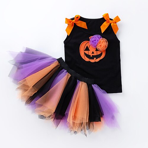 Kids Girls' Halloween Tank SKirt Clothing Set 2 Pieces Sleeveless Green Orange Cartoon Skull Pumpkin Street Vacation Comfort Cool 2-6 Years
Kids Girls' Halloween Tank SKirt Clothing Set 2 Pieces Sleeveless Green Orange Cartoon Skull Pumpkin Street Vacation Comfort Cool 2-6 Years