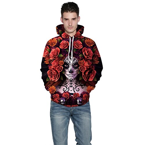 Men's Pullover Hoodie Sweatshirt Black And White Red Hooded Graphic Skull Rose Print Casual Daily Holiday 3D Print Sportswear Casual Big and Tall Spring Fall Clothing Apparel Hoodies Sweatshirts
Men's Pullover Hoodie Sweatshirt Black And White Red Hooded Graphic Skull Rose Print Casual Daily Holiday 3D Print Sportswear Casual Big and Tall Spring Fall Clothing Apparel Hoodies Sweatshirts