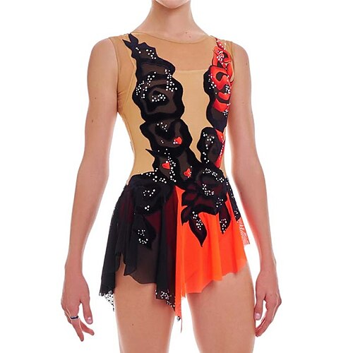 Figure Skating Dress Women's Girls' Ice Skating Dress Outfits Orange Patchwork Spandex High Elasticity Training Competition Skating Wear Handmade Patchwork Sleeveless Ice Skating Figure Skating
Figure Skating Dress Women's Girls' Ice Skating Dress Outfits Orange Patchwork Spandex High Elasticity Training Competition Skating Wear Handmade Patchwork Sleeveless Ice Skating Figure Skating