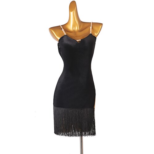 Latin Dance Dress Tassel Women's Training Sleeveless High Spandex Velvet
Latin Dance Dress Tassel Women's Training Sleeveless High Spandex Velvet