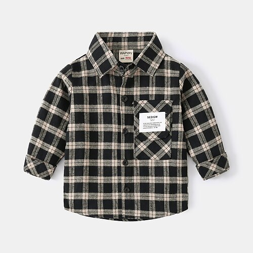 Kids Boys Shirt Long Sleeve Plaid Black Children Tops Fall Winter Active Cool Daily Outdoor Regular Fit 3-6 Years
Kids Boys Shirt Long Sleeve Plaid Black Children Tops Fall Winter Active Cool Daily Outdoor Regular Fit 3-6 Years