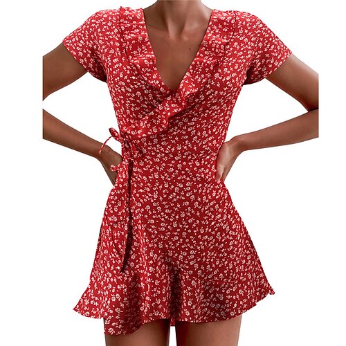 Femme Robe Portefeuille Manche Courte Printemps Eté A Volants Imprimer Floral Col V Noir Rouge S M L XL XXL 3XL
Femme Robe Portefeuille Manche Courte Printemps Eté A Volants Imprimer Floral Col V Noir Rouge S M L XL XXL 3XL