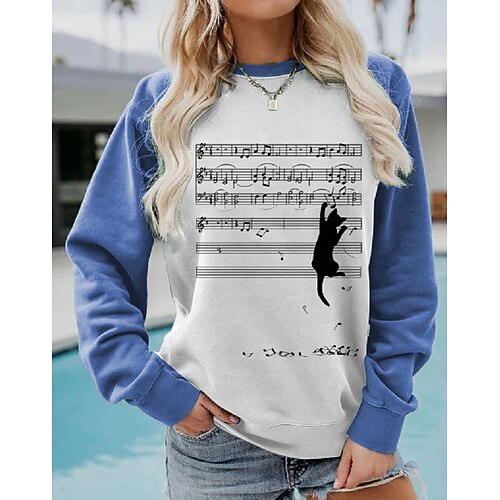 Women's Sweatshirt Pullover Active Streetwear Print Green Blue Red Cat Musical Notes Daily Round Neck Long Sleeve S M L XL XXL / 3D Print
Women's Sweatshirt Pullover Active Streetwear Print Green Blue Red Cat Musical Notes Daily Round Neck Long Sleeve S M L XL XXL / 3D Print