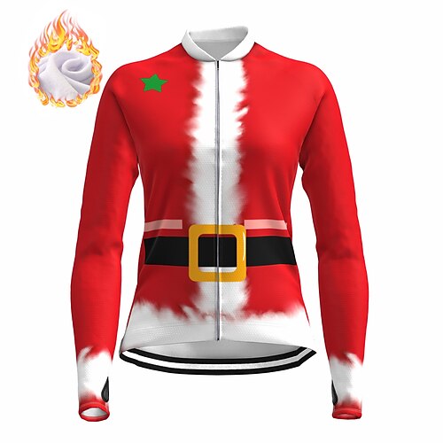 Women's Cycling Jersey Long Sleeve Winter Bike Top with 3 Rear Pockets Ugly Christmas Funny Christmas Mountain Bike MTB Road Bike Cycling Fleece Lining Warm Moisture Wicking Reflective Strips Red 3D
Women's Cycling Jersey Long Sleeve Winter Bike Top with 3 Rear Pockets Ugly Christmas Funny Christmas Mountain Bike MTB Road Bike Cycling Fleece Lining Warm Moisture Wicking Reflective Strips Red 3D