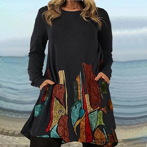 Per donna Plus Size Abito da festa Floreale Girocollo Stampa Manica lunga Autunno Inverno Informale Abito al ginocchio Giornaliero Da mare Vestito
Per donna Plus Size Abito da festa Floreale Girocollo Stampa Manica lunga Autunno Inverno Informale Abito al ginocchio Giornaliero Da mare Vestito