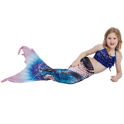 Kids Girls' Three Piece Swimwear Outdoor Print Active Ruched Bathing Suits 3-12 Years Spring Blue
Kids Girls' Three Piece Swimwear Outdoor Print Active Ruched Bathing Suits 3-12 Years Spring Blue