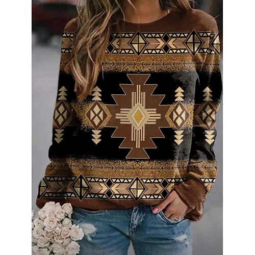 Damen Sweatshirt Pullover Zur Seite fahren Aktiv Strassenmode Ethnisch Bedruckt Blau Braun Geometrisch Braun Täglich Rundhalsausschnitt Langarm
Damen Sweatshirt Pullover Zur Seite fahren Aktiv Strassenmode Ethnisch Bedruckt Blau Braun Geometrisch Braun Täglich Rundhalsausschnitt Langarm