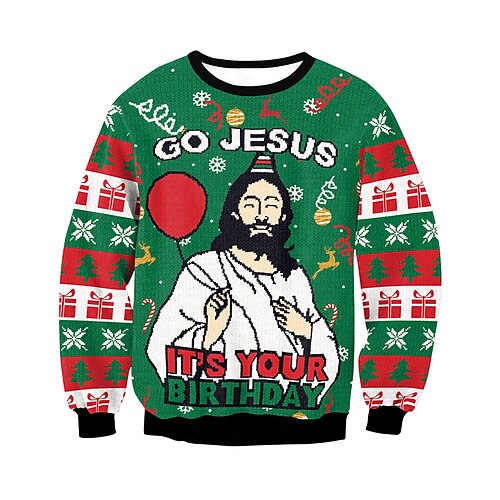 

Santa Claus Goddess Ugly Christmas Sweater / Sweatshirt Men's Women's Couple's Special Christmas Christmas Carnival Masquerade Adults' Party Christmas Vacation Polyester Top