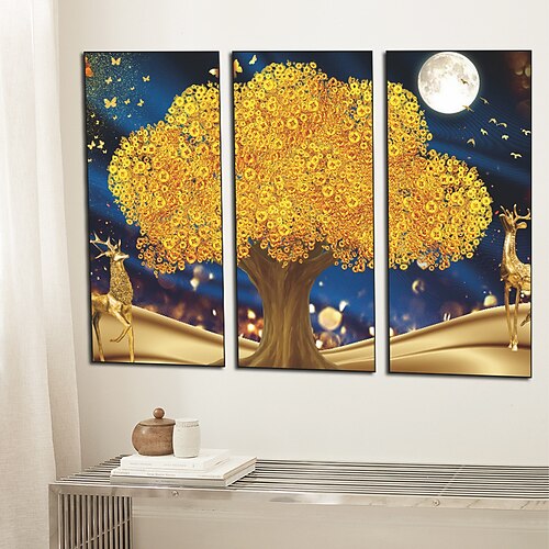 3pcs 61x29.5cm Wall Stickers Self-adhesive Chinese-style Decorative Triptych Money Tree Elk Living Room Sofa Background Decorative
3pcs 61x29.5cm Wall Stickers Self-adhesive Chinese-style Decorative Triptych Money Tree Elk Living Room Sofa Background Decorative