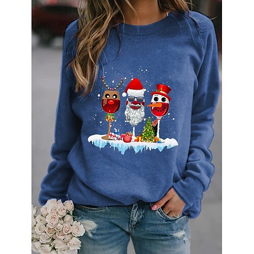 Women's Sweatshirt Pullover Graphic Santa Claus Print Christmas Christmas Gifts Sports Active Streetwear Hoodies Sweatshirts Wine Black Gray
Women's Sweatshirt Pullover Graphic Santa Claus Print Christmas Christmas Gifts Sports Active Streetwear Hoodies Sweatshirts Wine Black Gray
