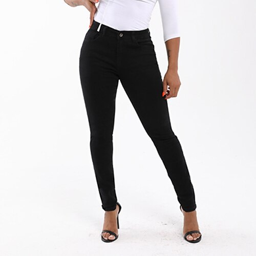 Women's Pants Trousers Jeans Tapered Carrot Pants Denim Wine Fuchsia Light Blue Mid Waist Fashion Streetwear Casual Weekend Pocket Full Length Comfort Plain S M L XL XXL / Slim
Women's Pants Trousers Jeans Tapered Carrot Pants Denim Wine Fuchsia Light Blue Mid Waist Fashion Streetwear Casual Weekend Pocket Full Length Comfort Plain S M L XL XXL / Slim
