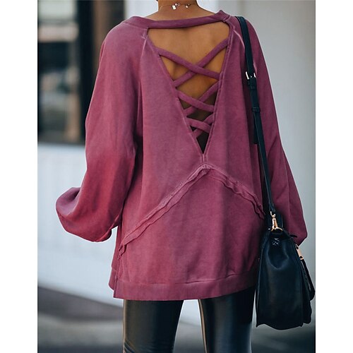 Women's Sweatshirt Solid Color Oversized Patchwork Casual Daily Sports Casual Streetwear Hoodies Sweatshirts Fuchsia Dark Gray
Women's Sweatshirt Solid Color Oversized Patchwork Casual Daily Sports Casual Streetwear Hoodies Sweatshirts Fuchsia Dark Gray
