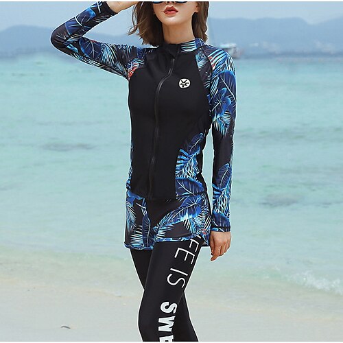 Women's Rashguard Swimsuit Spandex Swimwear Bathing Suit UV Sun Protection UPF50 Breathable Full Body 5-Piece - Swimming Surfing Water Sports Plants Autumn / Fall Spring Summer / Quick Dry
Women's Rashguard Swimsuit Spandex Swimwear Bathing Suit UV Sun Protection UPF50 Breathable Full Body 5-Piece - Swimming Surfing Water Sports Plants Autumn / Fall Spring Summer / Quick Dry