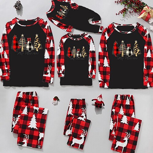 Christmas Pajamas Ugly Family Set Cotton Plaid Christmas Tree Letter Christmas Gifts Black White Long Sleeve Mom Dad and Me Mom Dad and Me Basic Matching Outfits Home Fall Spring Casual
Christmas Pajamas Ugly Family Set Cotton Plaid Christmas Tree Letter Christmas Gifts Black White Long Sleeve Mom Dad and Me Mom Dad and Me Basic Matching Outfits Home Fall Spring Casual