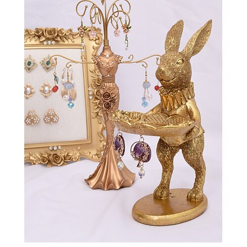 25x12cm Golden Resin Tray Rabbit Nordic Creative Jewelry Tray Home Decoration Cute Animal Shooting Props
25x12cm Golden Resin Tray Rabbit Nordic Creative Jewelry Tray Home Decoration Cute Animal Shooting Props