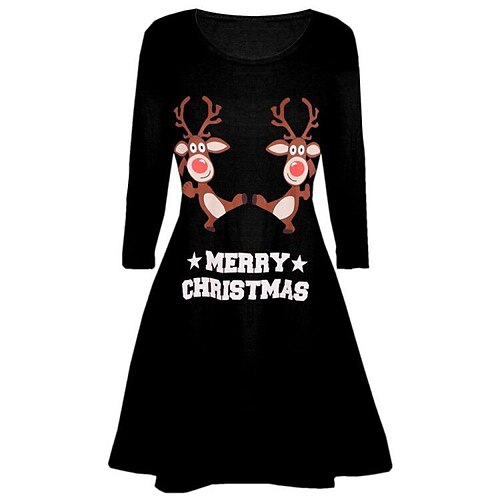 Women's Christmas Casual Dress Mini Dress Black Light Brown Khaki Long Sleeve Letter Print Winter Fall Autumn Crew Neck 2022 S M L XL
Women's Christmas Casual Dress Mini Dress Black Light Brown Khaki Long Sleeve Letter Print Winter Fall Autumn Crew Neck 2022 S M L XL