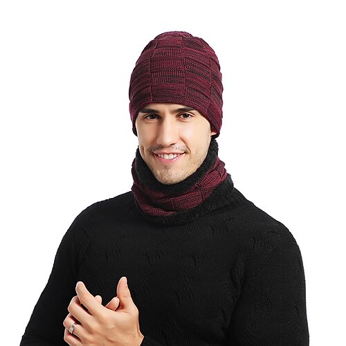 Men's Hat Beanie / Slouchy Black Wine Khaki Outdoor Dailywear Knitted Color Block Warm Breathable Ultraviolet Resistant
Men's Hat Beanie / Slouchy Black Wine Khaki Outdoor Dailywear Knitted Color Block Warm Breathable Ultraviolet Resistant