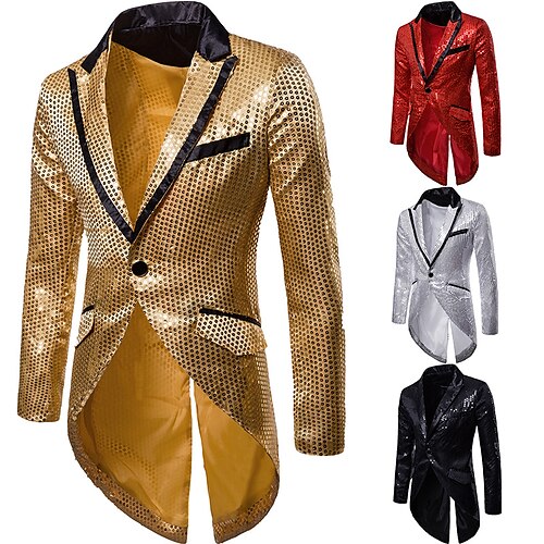 Men's Sequin Tailcoat Swallowtail Suit Tuxedo Blazer Party Wedding Show Sparkle Jacket Christmas Show Masquerade
Men's Sequin Tailcoat Swallowtail Suit Tuxedo Blazer Party Wedding Show Sparkle Jacket Christmas Show Masquerade