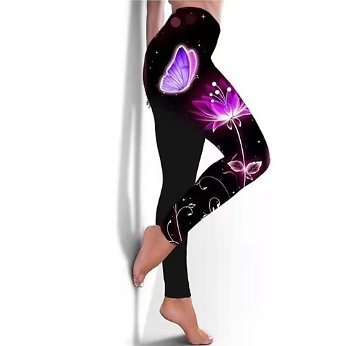Women's Tights Green Blue Purple Mid Waist Yoga Workout Yoga Print Micro-elastic Ankle-Length Butterfly S M L XL XXL
Women's Tights Green Blue Purple Mid Waist Yoga Workout Yoga Print Micro-elastic Ankle-Length Butterfly S M L XL XXL
