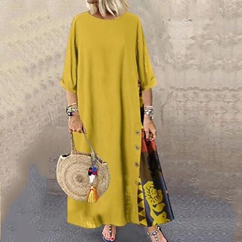 Women's Plus Size Holiday Dress Print Crew Neck Print Long Sleeve Winter Fall Vintage Casual Maxi long Dress Daily Holiday Dress
Women's Plus Size Holiday Dress Print Crew Neck Print Long Sleeve Winter Fall Vintage Casual Maxi long Dress Daily Holiday Dress