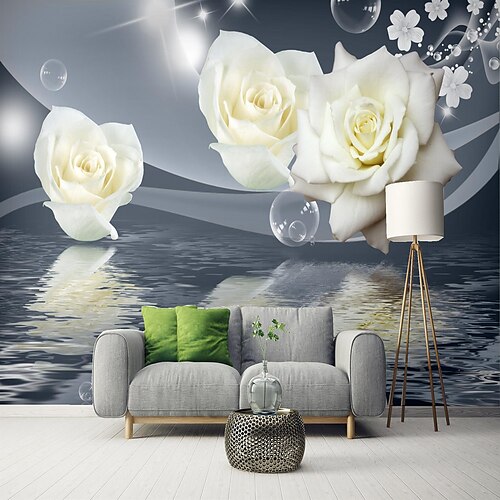 Mural Wallpaper Wall Sticker Covering Print Peel and Stick Removable Self Adhesive Shui Ying White Rose PVC / Vinyl Home Decor
Mural Wallpaper Wall Sticker Covering Print Peel and Stick Removable Self Adhesive Shui Ying White Rose PVC / Vinyl Home Decor