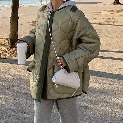 Women's Winter Jacket Winter Coat Parka Warm Breathable Outdoor Daily Wear Vacation Going out Button Pocket Single Breasted Crewneck Casual Lady Comfortable Solid Color Regular Fit Outerwear Long
Women's Winter Jacket Winter Coat Parka Warm Breathable Outdoor Daily Wear Vacation Going out Button Pocket Single Breasted Crewneck Casual Lady Comfortable Solid Color Regular Fit Outerwear Long