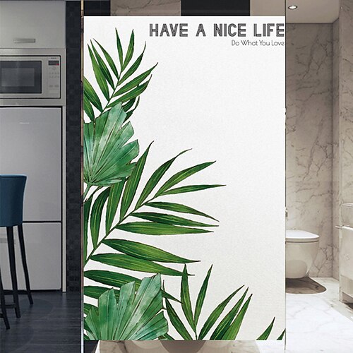 100X50cm Window Film Vinyl Static Anti Uv Privacy Glass Sticker Home Kitchen Office Decorative Green Leaves Glass Film No Glue
100X50cm Window Film Vinyl Static Anti Uv Privacy Glass Sticker Home Kitchen Office Decorative Green Leaves Glass Film No Glue