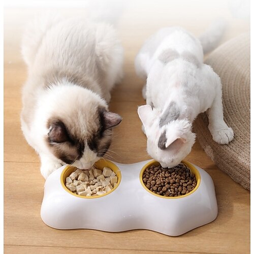 

dog feeding bowl removable and washable anti-tipping cat drinking water to feed small dogs teddy dog single bowl egg yolk bowl