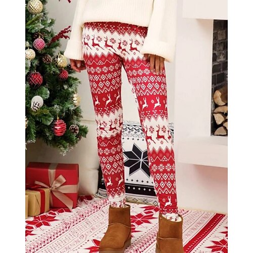 Women's Tights Leggings milk white Green Red High Waist Fashion Christmas Christmas Street Casual Baggy Print High Elasticity Full Length Thermal Warm Snowflake S M L XL XXL
Women's Tights Leggings milk white Green Red High Waist Fashion Christmas Christmas Street Casual Baggy Print High Elasticity Full Length Thermal Warm Snowflake S M L XL XXL