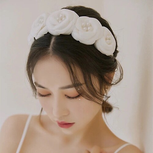 Headpiece Fabric Wedding Party / Evening Flower Style With Floral Headpiece Headwear
Headpiece Fabric Wedding Party / Evening Flower Style With Floral Headpiece Headwear