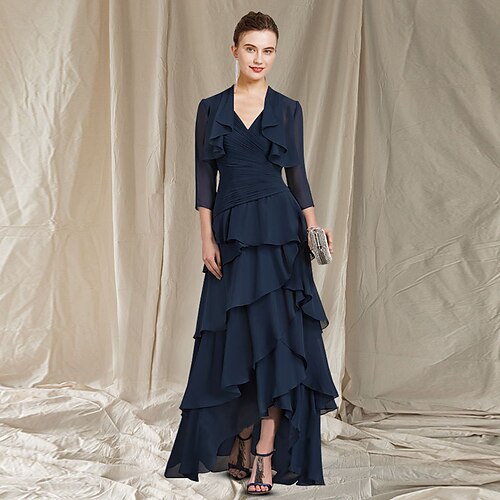 Spezzato Linea-A Abito da cerimonia per signora Elegante Orlo asimmetrico A V Asimmetrico Lungo Chiffon Manica corta Stola inclusa con Con ruche Con balze 2023
Spezzato Linea-A Abito da cerimonia per signora Elegante Orlo asimmetrico A V Asimmetrico Lungo Chiffon Manica corta Stola inclusa con Con ruche Con balze 2023