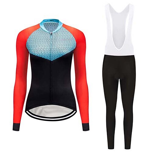 21Grams Women's Cycling Jersey with Bib Tights Long Sleeve Mountain Bike MTB Road Bike Cycling Black Red Patchwork Bike Clothing Suit 3D Pad Breathable Quick Dry Moisture Wicking Back Pocket
21Grams Women's Cycling Jersey with Bib Tights Long Sleeve Mountain Bike MTB Road Bike Cycling Black Red Patchwork Bike Clothing Suit 3D Pad Breathable Quick Dry Moisture Wicking Back Pocket