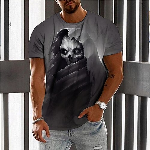 Men's Unisex T shirt Tee Skull Graphic Prints Skeleton Crew Neck Gray 3D Print Daily Holiday Short Sleeve Print Clothing Apparel Designer Casual Big and Tall / Summer / Summer
Men's Unisex T shirt Tee Skull Graphic Prints Skeleton Crew Neck Gray 3D Print Daily Holiday Short Sleeve Print Clothing Apparel Designer Casual Big and Tall / Summer / Summer