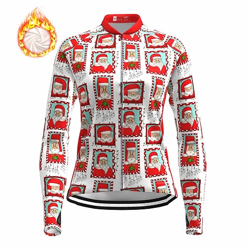 Women's Cycling Jersey Long Sleeve Winter Bike Top with 3 Rear Pockets Ugly Christmas Funny Christmas Mountain Bike MTB Road Bike Cycling Fleece Lining Warm Moisture Wicking Reflective Strips Red
Women's Cycling Jersey Long Sleeve Winter Bike Top with 3 Rear Pockets Ugly Christmas Funny Christmas Mountain Bike MTB Road Bike Cycling Fleece Lining Warm Moisture Wicking Reflective Strips Red