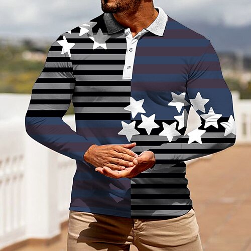 Men's Collar Polo Shirt Golf Shirt Patchwork Collar Blue Dark Gray Brown Gray Casual Daily Long Sleeve Button-Down Clothing Apparel Fashion Lightweight
Men's Collar Polo Shirt Golf Shirt Patchwork Collar Blue Dark Gray Brown Gray Casual Daily Long Sleeve Button-Down Clothing Apparel Fashion Lightweight