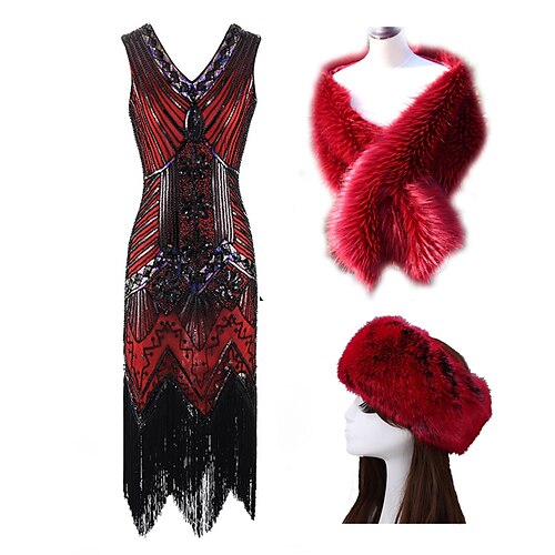 The Great Gatsby Charleston The Great Gatsby Cocktail Dress Vintage Dress Prom Dress Women's Sequins Tassel Fringe Costume Vintage Cosplay Sleeveless Scarf / Hat / Hat
The Great Gatsby Charleston The Great Gatsby Cocktail Dress Vintage Dress Prom Dress Women's Sequins Tassel Fringe Costume Vintage Cosplay Sleeveless Scarf / Hat / Hat