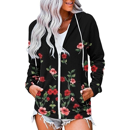 Women's Hoodie Sweatshirt Pullover Active Streetwear Front Pocket Print White Black Blue Floral Butterfly Sports Hooded Long Sleeve S M L XL XXL
Women's Hoodie Sweatshirt Pullover Active Streetwear Front Pocket Print White Black Blue Floral Butterfly Sports Hooded Long Sleeve S M L XL XXL
