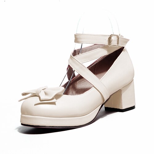 Women's Lolita Shoes Daily Bowknot Chunky Heel Round Toe PU Buckle Solid Colored Purple Rosy Pink Blue
Women's Lolita Shoes Daily Bowknot Chunky Heel Round Toe PU Buckle Solid Colored Purple Rosy Pink Blue