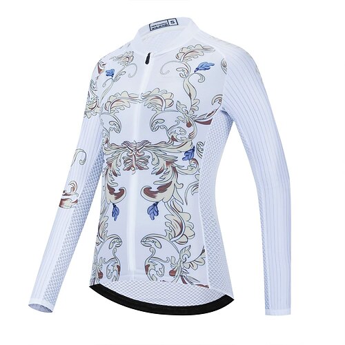 21Grams Women's Cycling Jersey Long Sleeve Bike Top with 3 Rear Pockets Mountain Bike MTB Road Bike Cycling Breathable Quick Dry Moisture Wicking Reflective Strips White Floral Botanical Polyester
21Grams Women's Cycling Jersey Long Sleeve Bike Top with 3 Rear Pockets Mountain Bike MTB Road Bike Cycling Breathable Quick Dry Moisture Wicking Reflective Strips White Floral Botanical Polyester
