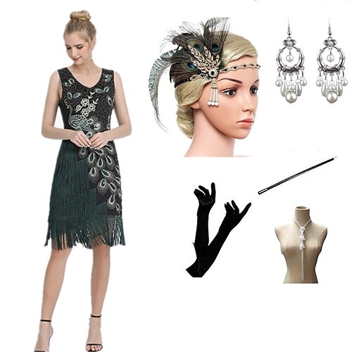 Den store Gatsby Charleston De livlige 20-årene Vintage Inspirert Den store Gatsby Cocktail Kjole Vintage kjole Flapper kjole Kjoler Ballkjoler Dame Paljetter Dusk Kostume Årgang Cosplay Fest Ermeløs
Den store Gatsby Charleston De livlige 20-årene Vintage Inspirert Den store Gatsby Cocktail Kjole Vintage kjole Flapper kjole Kjoler Ballkjoler Dame Paljetter Dusk Kostume Årgang Cosplay Fest Ermeløs