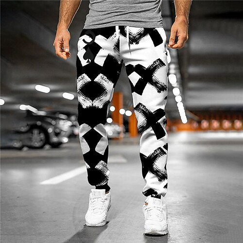 Men's Sweatpants Joggers Trousers Drawstring Side Pockets Elastic Waist Graphic Color Block Outdoor Sports Full Length Casual Daily Designer Casual / Sporty Black Micro-elastic / Elasticity
Men's Sweatpants Joggers Trousers Drawstring Side Pockets Elastic Waist Graphic Color Block Outdoor Sports Full Length Casual Daily Designer Casual / Sporty Black Micro-elastic / Elasticity